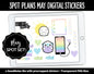 Spot Plans May Digital Stickers | GoodNotes, iPad and Android | Mother’s Day, Cinco de Mayo, Adulting, Gaming