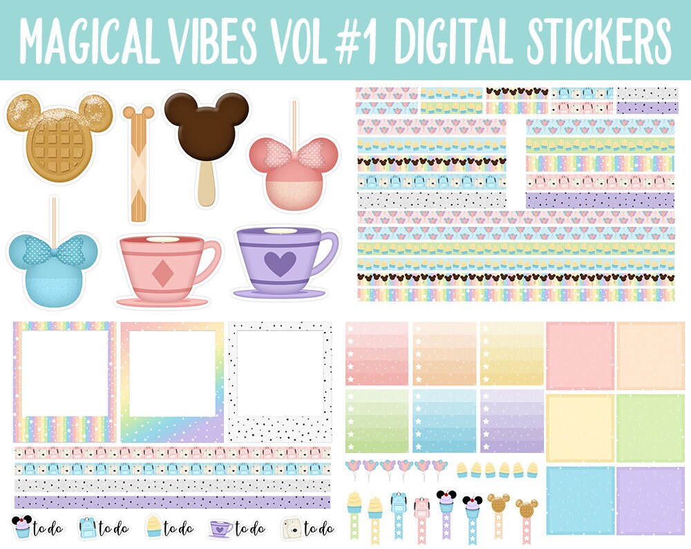 Magical Vibes Digital Planner Stickers | GoodNotes, iPad and Android | Scrapbook, Memories, Day at the Park