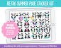 Pixie Panda Retro Summer Digital Planner Stickers | GoodNotes, iPad and Android | At Home, Vacation