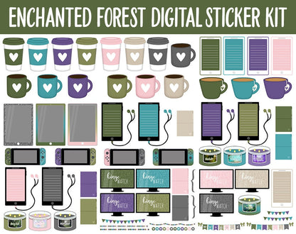 Enchanted Forest Digital Sticker Mega Bundle | GoodNotes & iPad | Fall, September, Fairies, Magical, Woodland