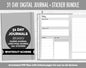 31 Day Digital Journal + Sticker Bundle | Whiteout Theme