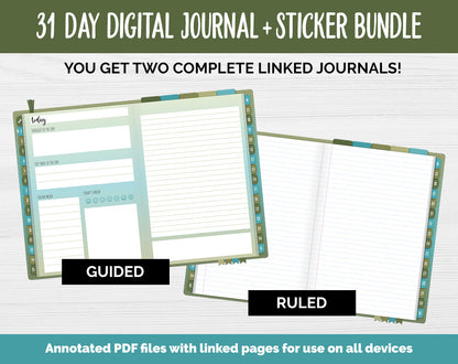 31 Day Digital Journal + Sticker Bundle | Enchanted Theme