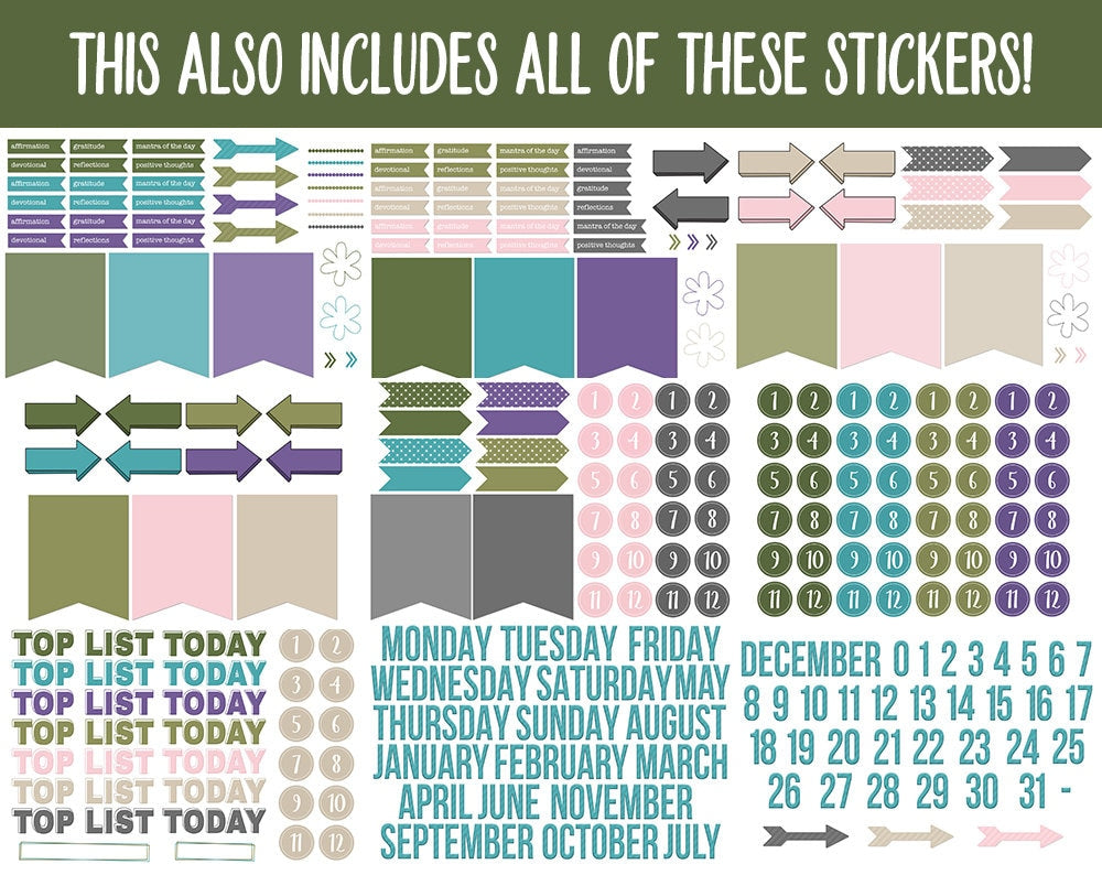 31 Day Digital Journal + Sticker Bundle | Enchanted Theme