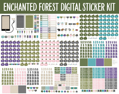 Enchanted Forest Digital Sticker Mega Bundle | GoodNotes & iPad | Fall, September, Fairies, Magical, Woodland