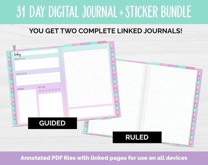 31 Day Digital Journal + Sticker Bundle | Charmed Theme