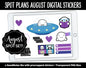 Spot Plans August Digital Stickers | GoodNotes, iPad and Android | Space, Spaced Out, Galaxy, Aliens, Adulting, Planning