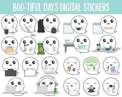 Boo-tiful Days | Cassie the Ghost | GoodNotes & iPad | Halloween, Kawaii, Adulting, Chores and More!