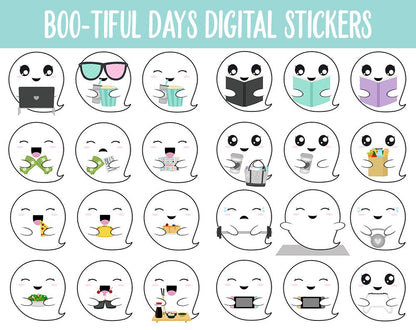 Boo-tiful Days | Cassie the Ghost | GoodNotes & iPad | Halloween, Kawaii, Adulting, Chores and More!