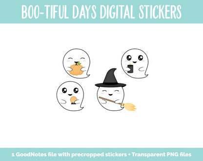 Boo-tiful Days | Cassie the Ghost | GoodNotes & iPad | Halloween, Kawaii, Adulting, Chores and More!