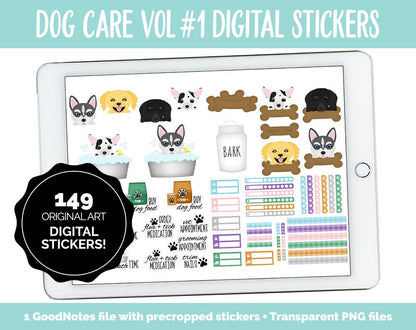 Dog Care Vol #1 | GoodNotes & iPad | Puppy, Chihuahua, Lab, Dachshund, Huskie, Pet Trackers, Vet