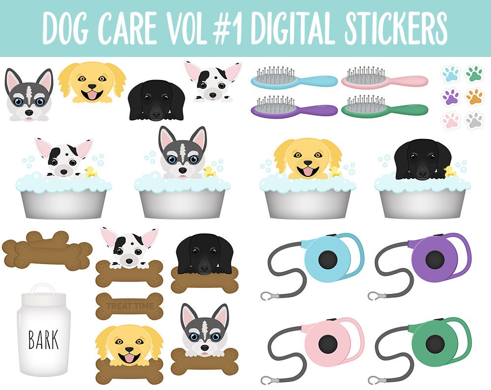 Dog Care Vol #1 | GoodNotes & iPad | Puppy, Chihuahua, Lab, Dachshund, Huskie, Pet Trackers, Vet
