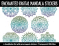 Enchanted Mandala Digital Planner Stickers | GoodNotes, iPad and Android | Gradient, Ombre, Coloring