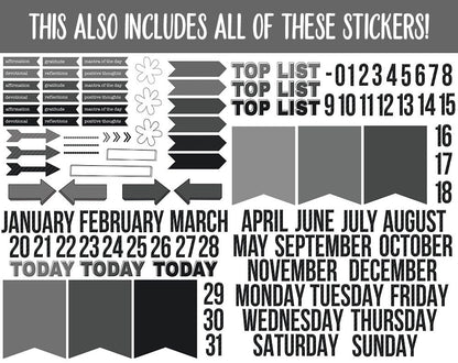 31 Day Digital Journal + Sticker Bundle | Minimalist Theme