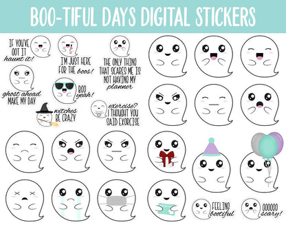 Boo-tiful Days | Cassie the Ghost | GoodNotes & iPad | Halloween, Kawaii, Adulting, Chores and More!