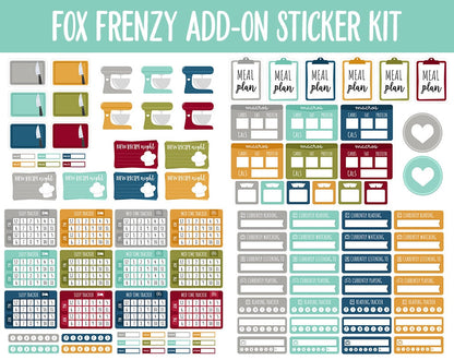 Fox Frenzy Add-On Digital Stickers | GoodNotes & iPad | Fall, Trackers, Budget, Fitness, Health, Habits