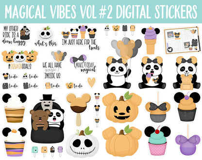 Magical Vibes Vol #2 Spooky Fun Digital Planner Stickers | GoodNotes, iPad and Android | Halloween, Scrapbook, Memories, Day at the Park