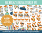 Fox Frenzy Digital Sticker Mega Bundle | GoodNotes & iPad | Fall, Kawaii, Adulting, Moods, Tasks, November