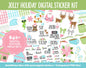 Jolly Holiday Digital Sticker Mega Bundle | GoodNotes & iPad | December, Christmas, Winter, Kawaii, Adulting, Moods, Tasks