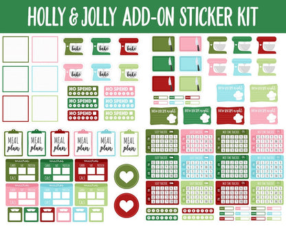 Holly & Jolly Add-On Digital Stickers | GoodNotes | iPad and Android | Winter, Christmas, Trackers, Budget, Fitness, Health, Habits