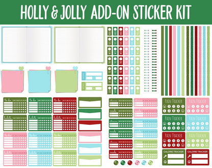 Holly & Jolly Add-On Digital Stickers | GoodNotes | iPad and Android | Winter, Christmas, Trackers, Budget, Fitness, Health, Habits