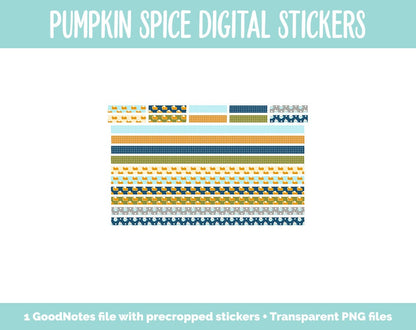 Pumpkin Spice Digital Stickers | GoodNotes, iPad & Android | Fall, Autumn, Thanksgiving, Kawaii, Adulting, Moods, Tasks