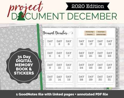 2020 Project Document December Digital Album and Stickers
