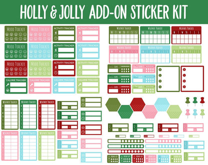 Holly & Jolly Add-On Digital Stickers | GoodNotes | iPad and Android | Winter, Christmas, Trackers, Budget, Fitness, Health, Habits