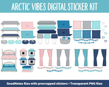 Arctic Vibes Digital Sticker Mega Bundle | Polar Theme