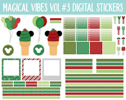 Magical Vibes Vol #3 Merry Fun Digital Planner Stickers | GoodNotes, iPad and Android | Christmas, Scrapbook, Memories, Day at the Park