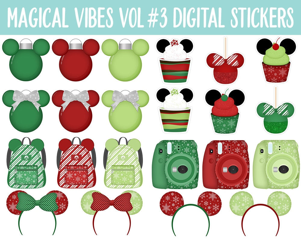 Magical Vibes Vol #3 Merry Fun Digital Planner Stickers | GoodNotes, iPad and Android | Christmas, Scrapbook, Memories, Day at the Park