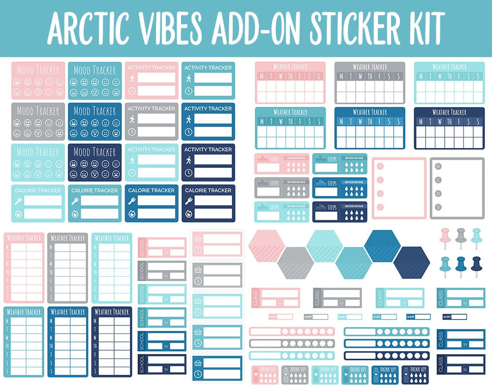 Arctic Vibes Add-On Digital Stickers | Polar Theme