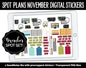 Spot Plans November Digital Stickers | GoodNotes, iPad and Android | Thanksgiving, Fall, Autumn, Pumpkins, Adulting, Planning
