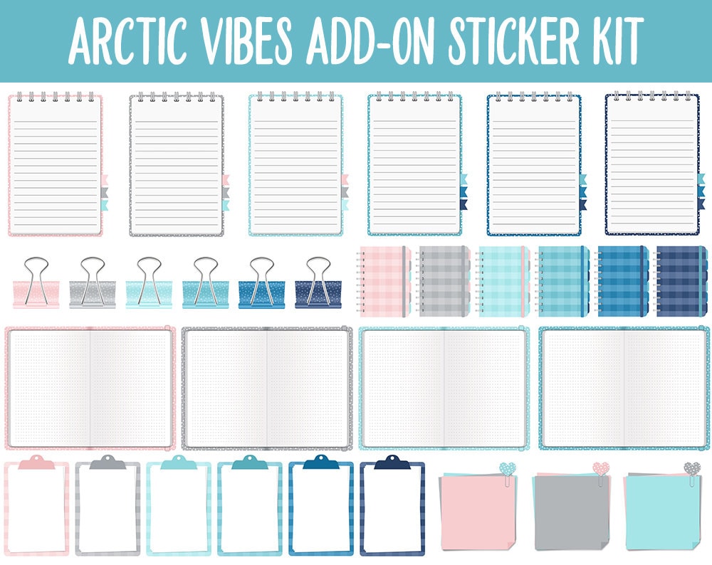 Arctic Vibes Add-On Digital Stickers | Polar Theme