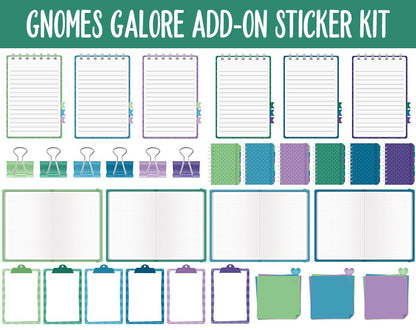 Gnomes Galore Add-On Digital Stickers | GoodNotes & iPad | Trackers, Budget, Fitness, Health, Habits
