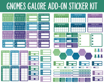 Gnomes Galore Add-On Digital Stickers | GoodNotes & iPad | Trackers, Budget, Fitness, Health, Habits
