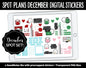 Spot Plans December Digital Stickers | GoodNotes, iPad and Android | Christmas, Winter, Adulting, Planning