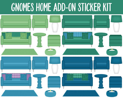 Gnomes Galore Home Digital Stickers | GoodNotes & iPad | Furniture, Decor