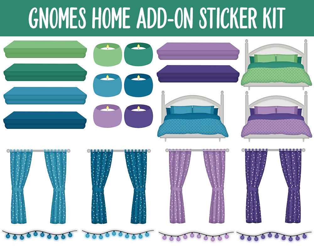 Gnomes Galore Home Digital Stickers | GoodNotes & iPad | Furniture, Decor