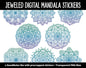 Jeweled Mandala Digital Planner Stickers | GoodNotes, iPad and Android | Gradient, Ombre, Coloring