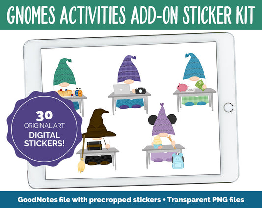 Gnomes Galore Activities Digital Stickers | GoodNotes & iPad | Crafts, School, Work, Hobbies