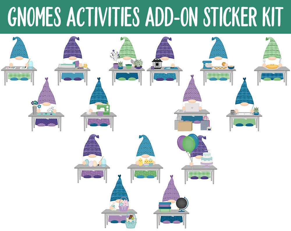 Gnomes Galore Activities Digital Stickers | GoodNotes & iPad | Crafts, School, Work, Hobbies