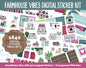 Farmhouse Vibes Digital Sticker Mega Bundle | GoodNotes & iPad | April, Spring, Flowers, Garden, Home, Adulting, Tasks
