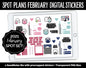 Spot Plans February Digital Stickers | GoodNotes, iPad and Android | Valentine, Lunar New Year, Adulting, Planning