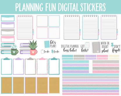 Planning Fun Digital Stickers | GoodNotes, iPad and Android | Digital Planning