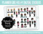 Planner Girls Vol #1 Domestic Divas Digital Stickers | Dark Skin | GoodNotes, iPad and Android | Chores, Tasks, Clean