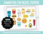 Kawaii Food Fun Vol #1 Quick Foods Digital Stickers | GoodNotes, iPad and Android | Junk Food, Fruit, Chips Salsa, Cute