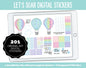Let's Soar Digital Stickers | GoodNotes & iPad | Hot Air Balloons, Clouds, Birds, Inspirational