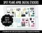 Spot Plans April Digital Stickers | GoodNotes, iPad and Android | Home, Farmhouse, Flowers, Sassy, Adulting, Planning