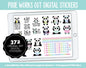 Pixie Works Out Digital Stickers | GoodNotes & iPad | Workout, Fitness, Healthy, Diet, Trackers, Panda, Exercise