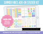 Summer Vibes Add-On Digital Stickers | GoodNotes & iPad | Trackers, Budget, Fitness, Health, Habits